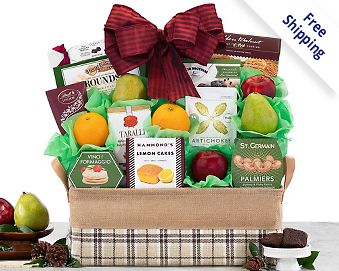 Fresh Fruit and Snack Selection Gift Basket Free Shipping